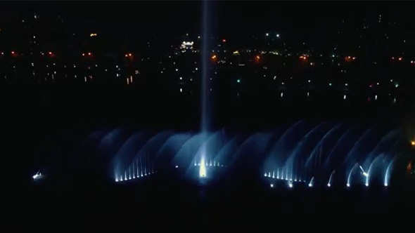 河北邯鄲市臨漳縣七子湖漂浮噴泉
